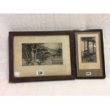 GERTRUDE KEELING. TWO WOODBLOCK ENGRAVINGS.