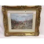 ORNATE GILT FRAMED & GLAZED PRINT BY HEYWOOD HARDY