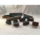 3 TRAIN ENGINES, APPROX 30 LENGTHS OF TRACK, POWER PACK, CONTROLLER,