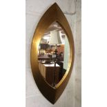 EYE SHAPED MIRROR IN GILT FRAME