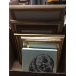 CARTON OF GILT FRAMED PICTURES