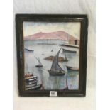 E THOMAS-HOLDING, DECORATIVE VIEW OF NAPLES, SIGNED WITH INITIALS AND DATED 1942,