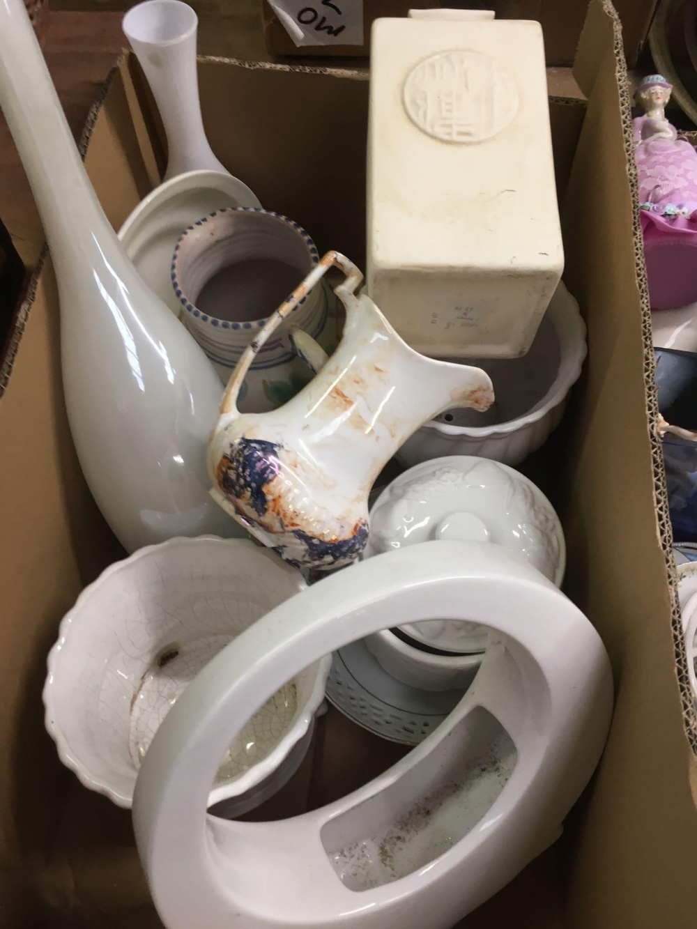 2 CARTONS OF MISC CHINAWARE INCL; VASES, JUGS, - Image 3 of 3