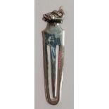 SILVER BOOKMARK WITH FISH TERMINAL