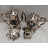 4 PIECE TEA SET