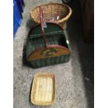 3 WICKER BASKETS