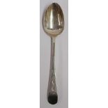 A GEORGE III EXETER SILVER TABLE SPOON,