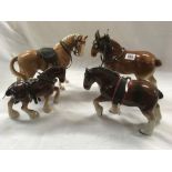 4 SHIRE HORSES