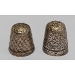 2 SILVER THIMBLES