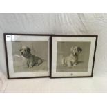 PAIR OF STUDIES OF TERRIER PUPS BY CECIL ALDIN “BARRY” AND “JEMIMA”,