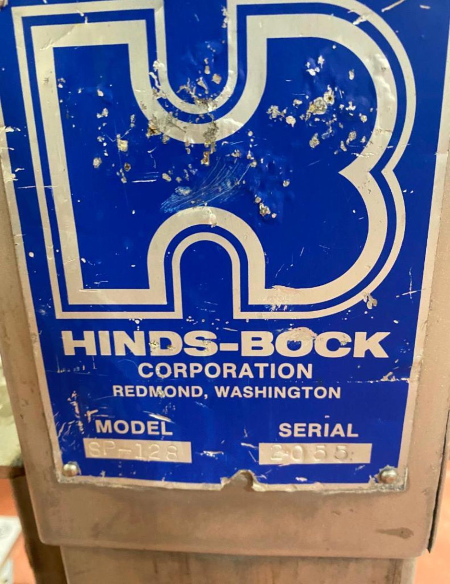 HINDS-BOCK SINGLE PISTON DEPOSITOR/FILLER; MODEL SP-128 - Image 3 of 3