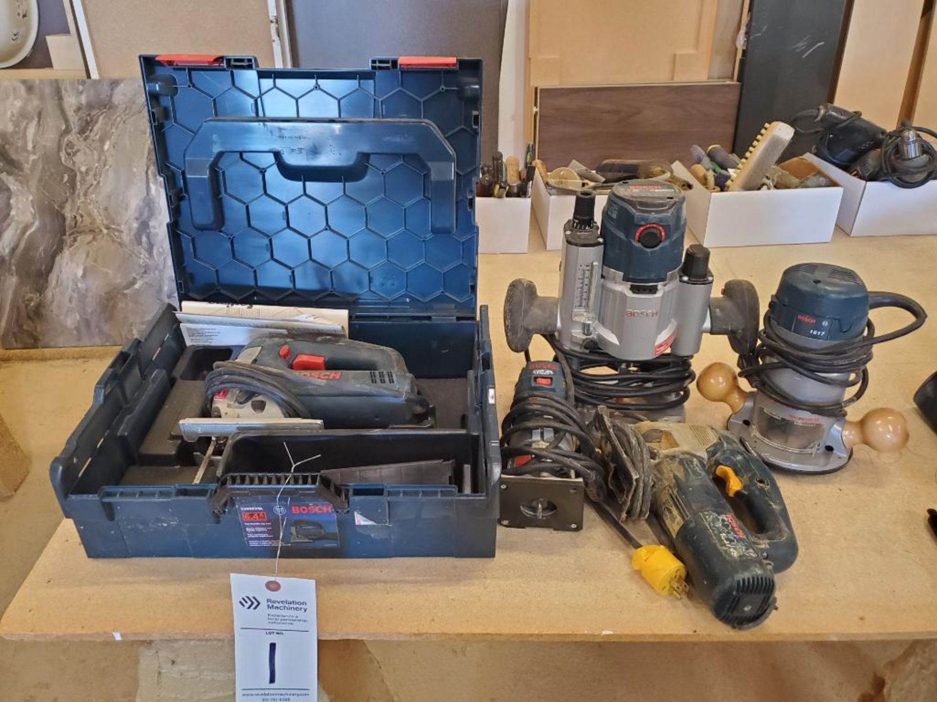 (LOT) BOSCH TOOLS, JIG, ROUTERS