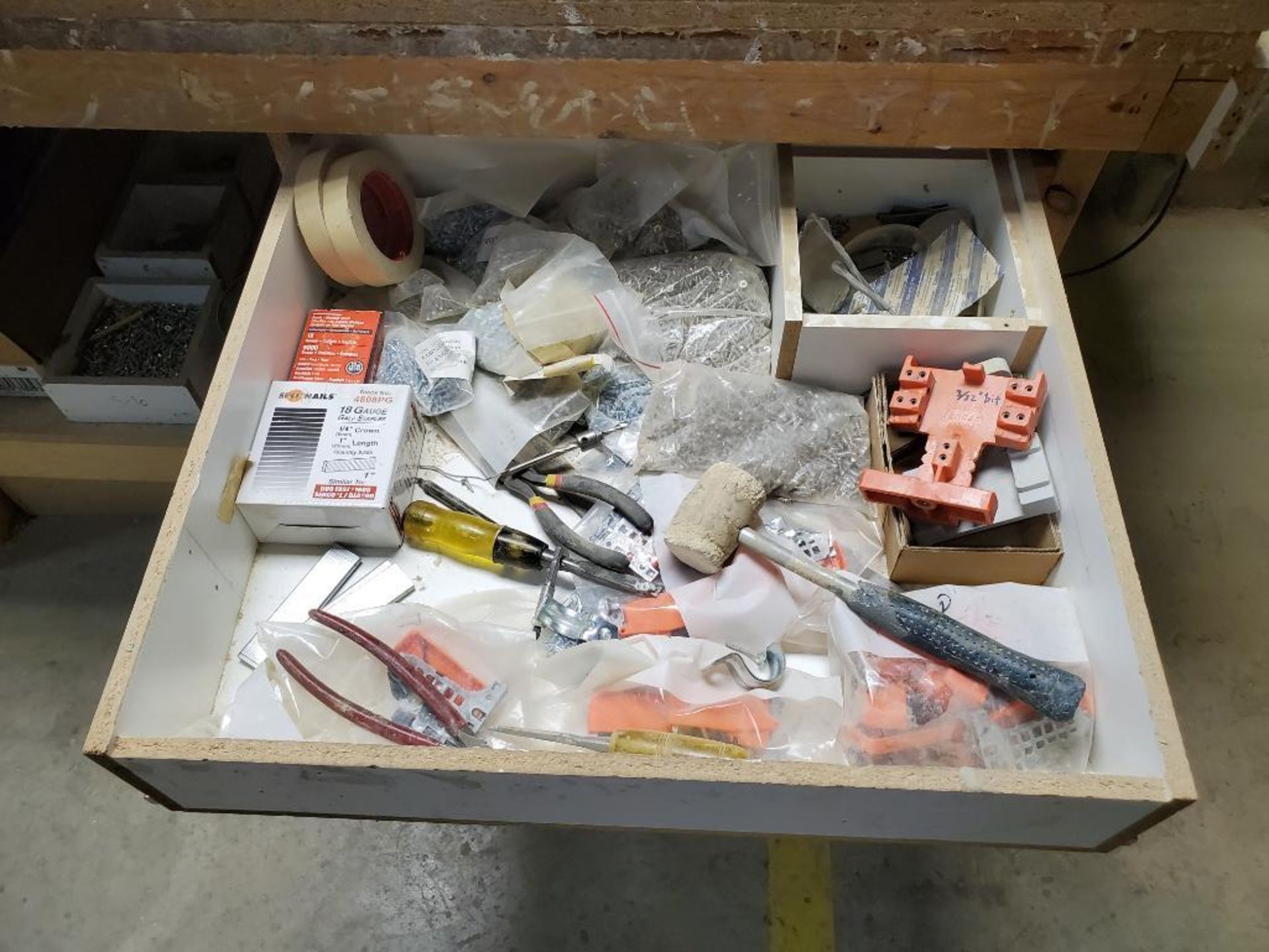 WORK BENCH AND CONTENTS