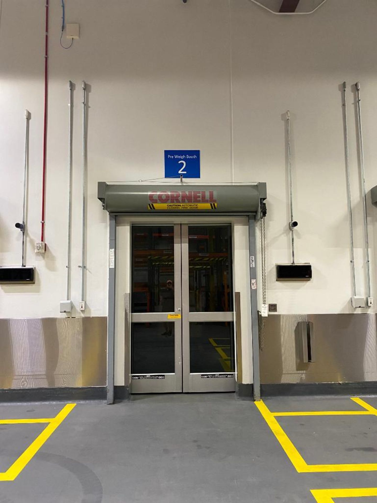 CORNELL FIRE DOORS; MANUALLY OPERATED; 76" WIDE X 8' TALL