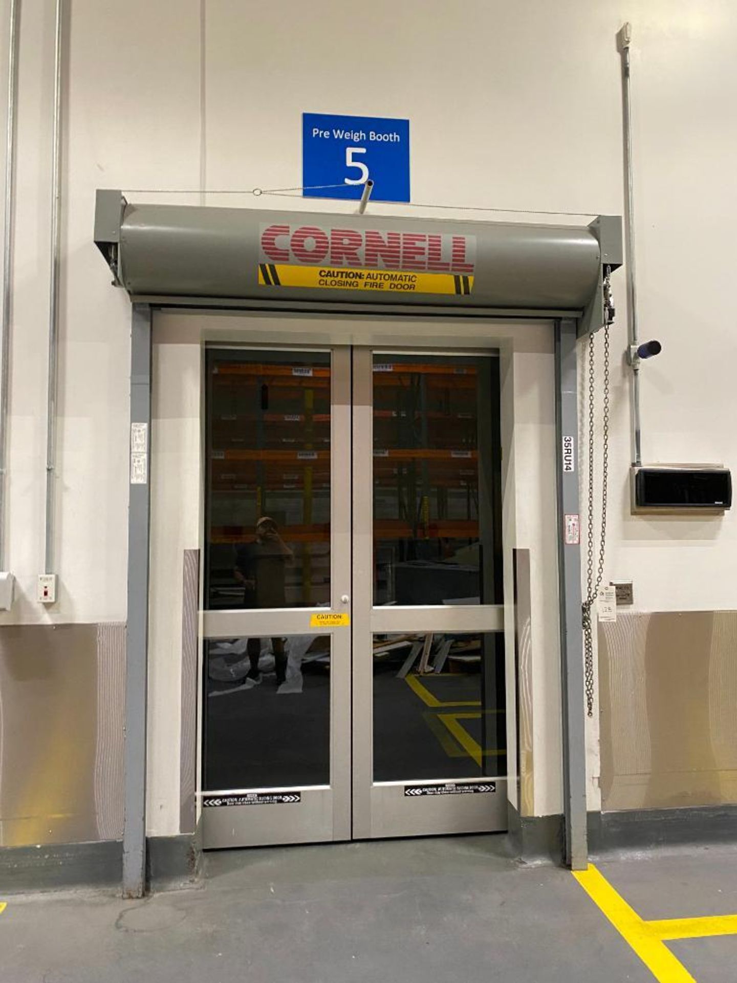 CORNELL FIRE DOORS; MANUALLY OPERATED; 76" WIDE X 8' TALL