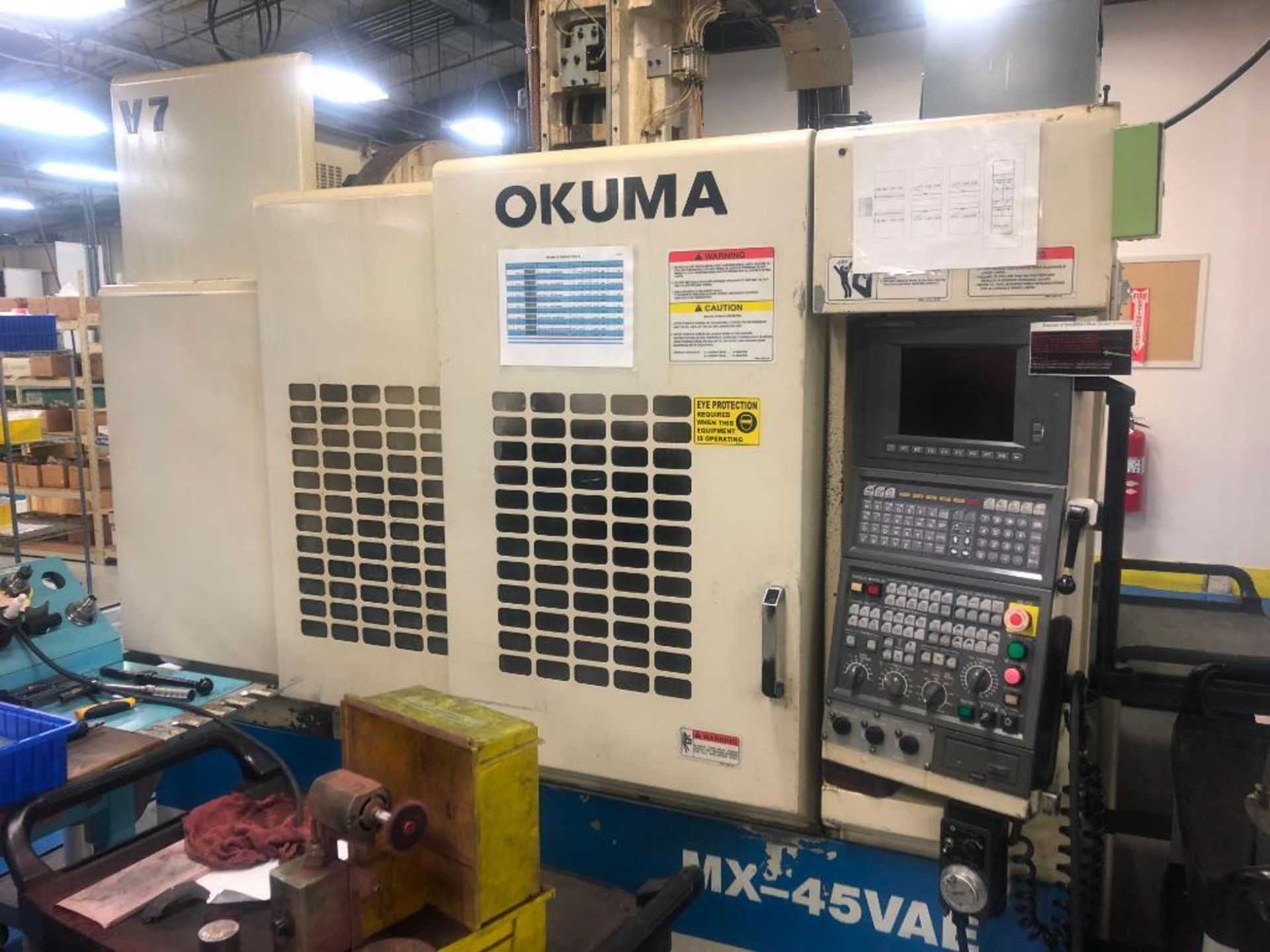 OKUMA CNC VERTICAL MACHINING CENTER; MODEL MX-45VAE; YEAR 1998