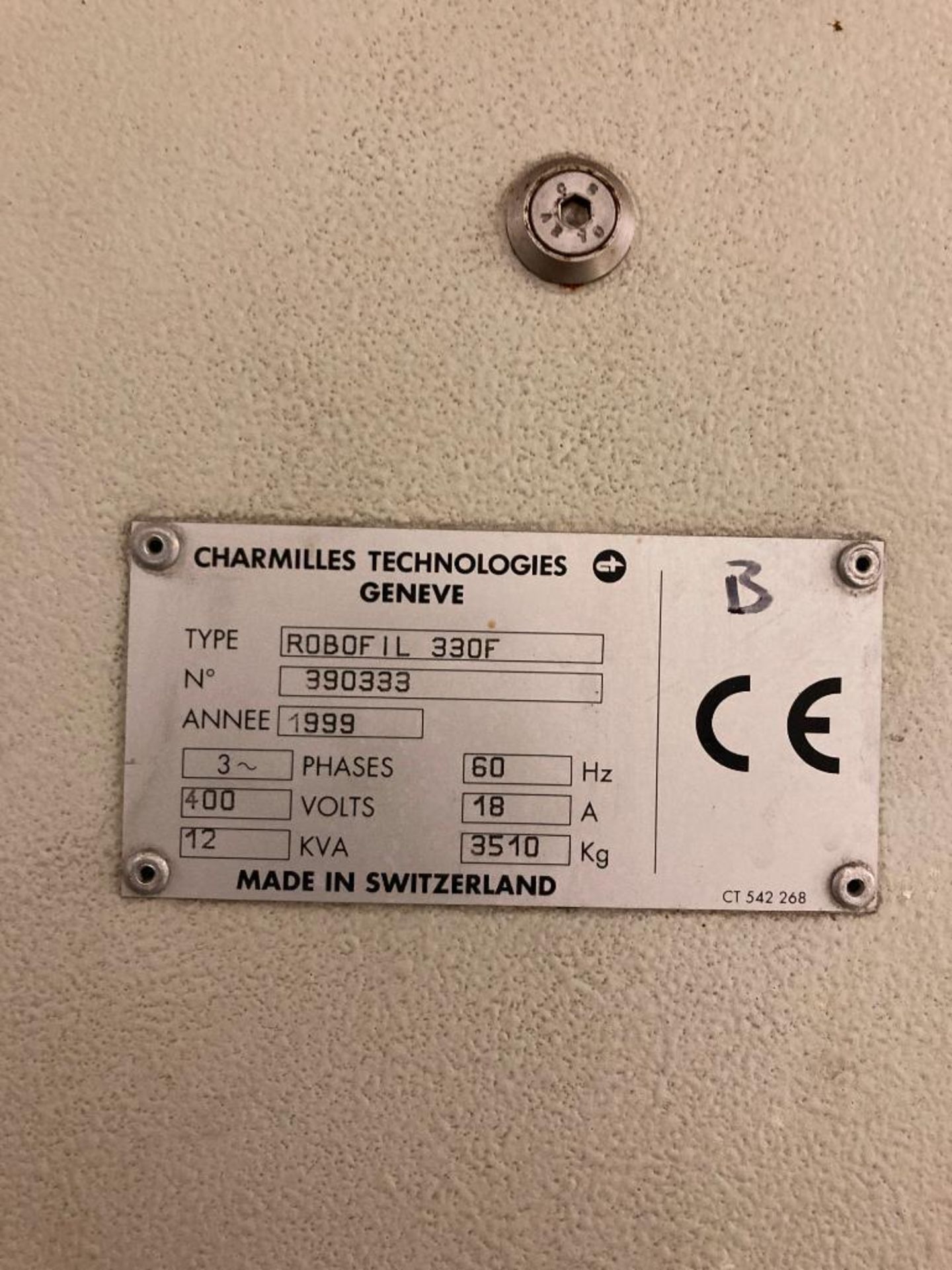 CHARMILLES ROBOFIL 330F WIRE EDM MACHINE; YEAR 1999 - Image 2 of 11