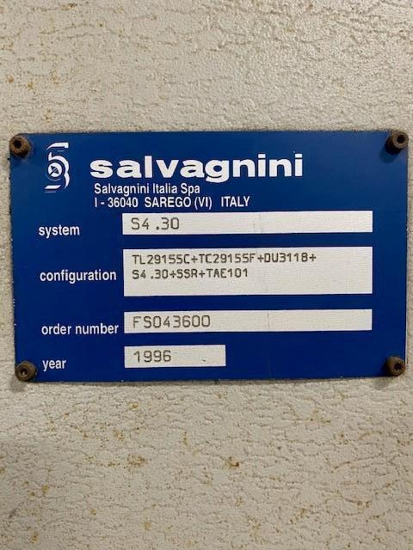 SALVAGNINI S4.30 PUNCHING SHEARING CENTER; YEAR 1996 - Image 16 of 17