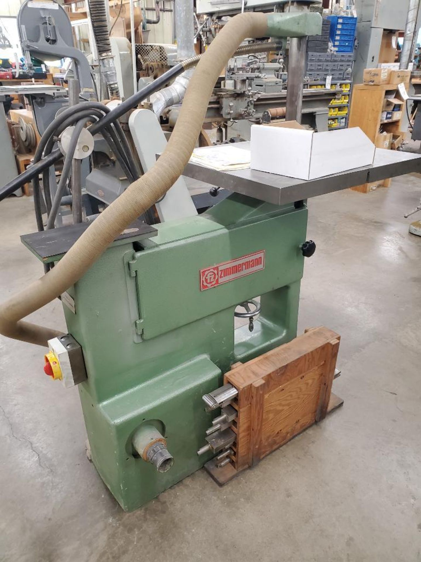 ZIMMERMAN PROFILER BELT SANDER; WITH PROFILE BARS AND EXTRA BELTS - Image 3 of 12