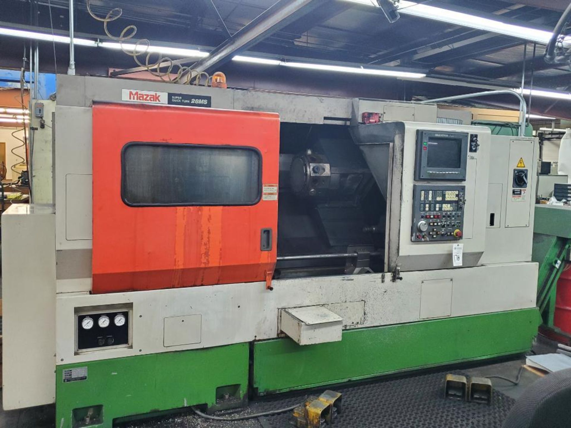 MAZAK SUPER QUICK TURN 28MS CNC LATHE WITH MILLING AND SUB SPINDLE; YR 1993