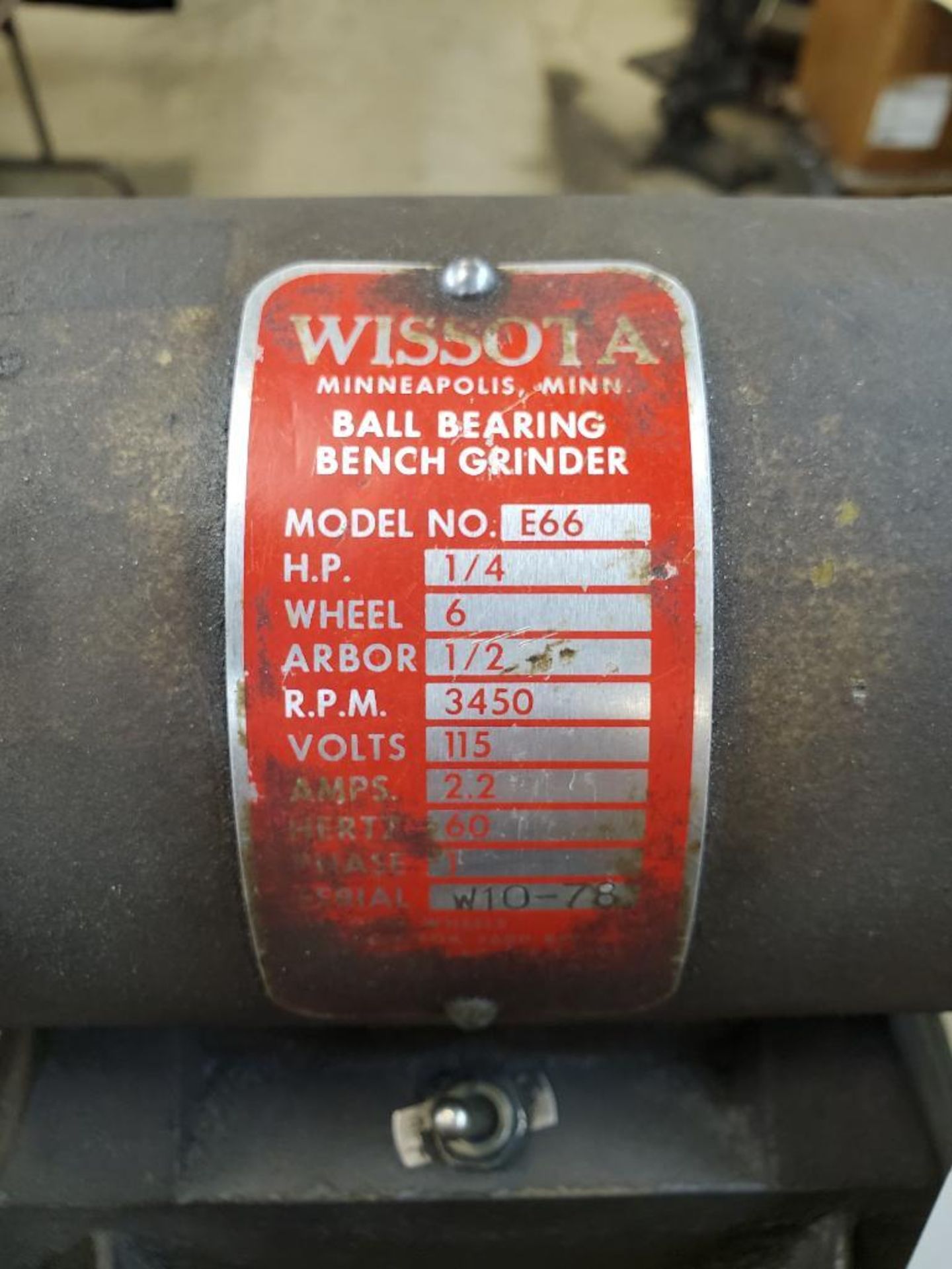 WISSOTA BENCH GRINDER WITH STAND - Image 5 of 5