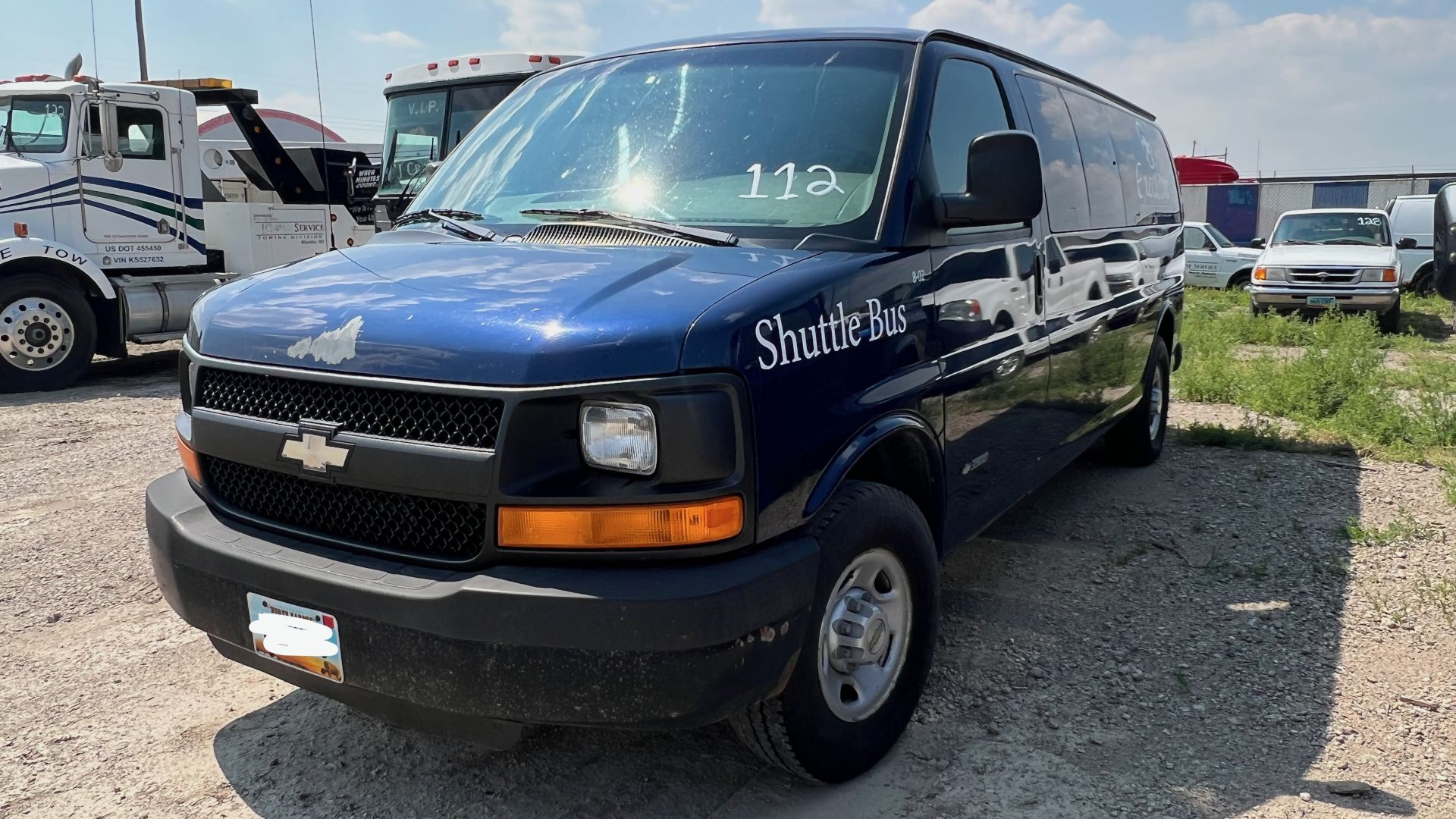 2002-3500 CHEVY PASSENGER VAN, BLUE