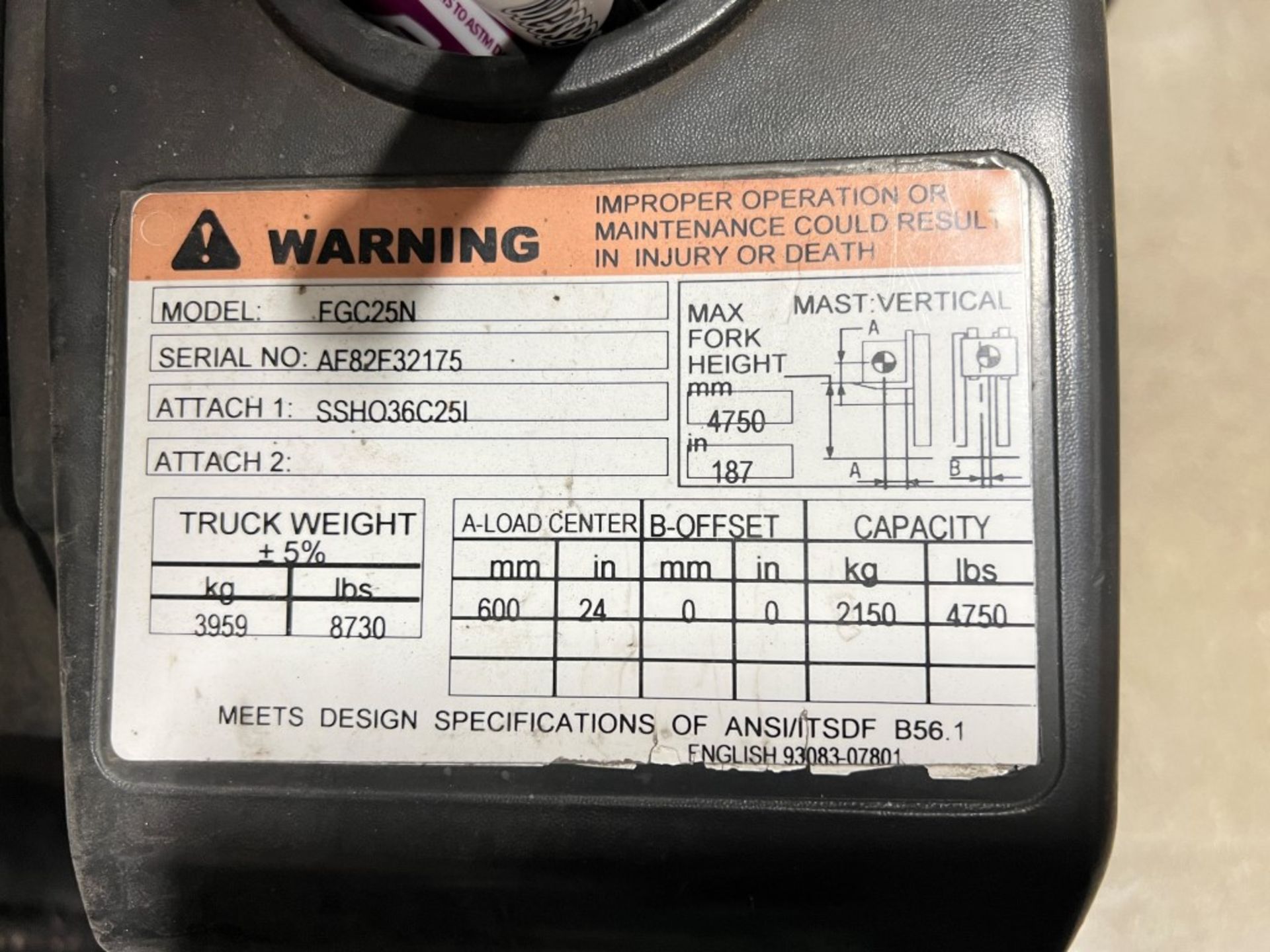 Sit Down Forklift - Image 10 of 11