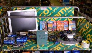 Philips PC monitor 170CS with stand & Pocket language books, headphones, tapes, Julie Park