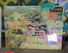 Oliver farm machinery tin poster - 400 x 300mm