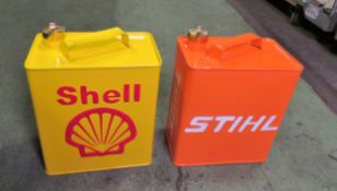 Shell & Stihl branded novelty cans