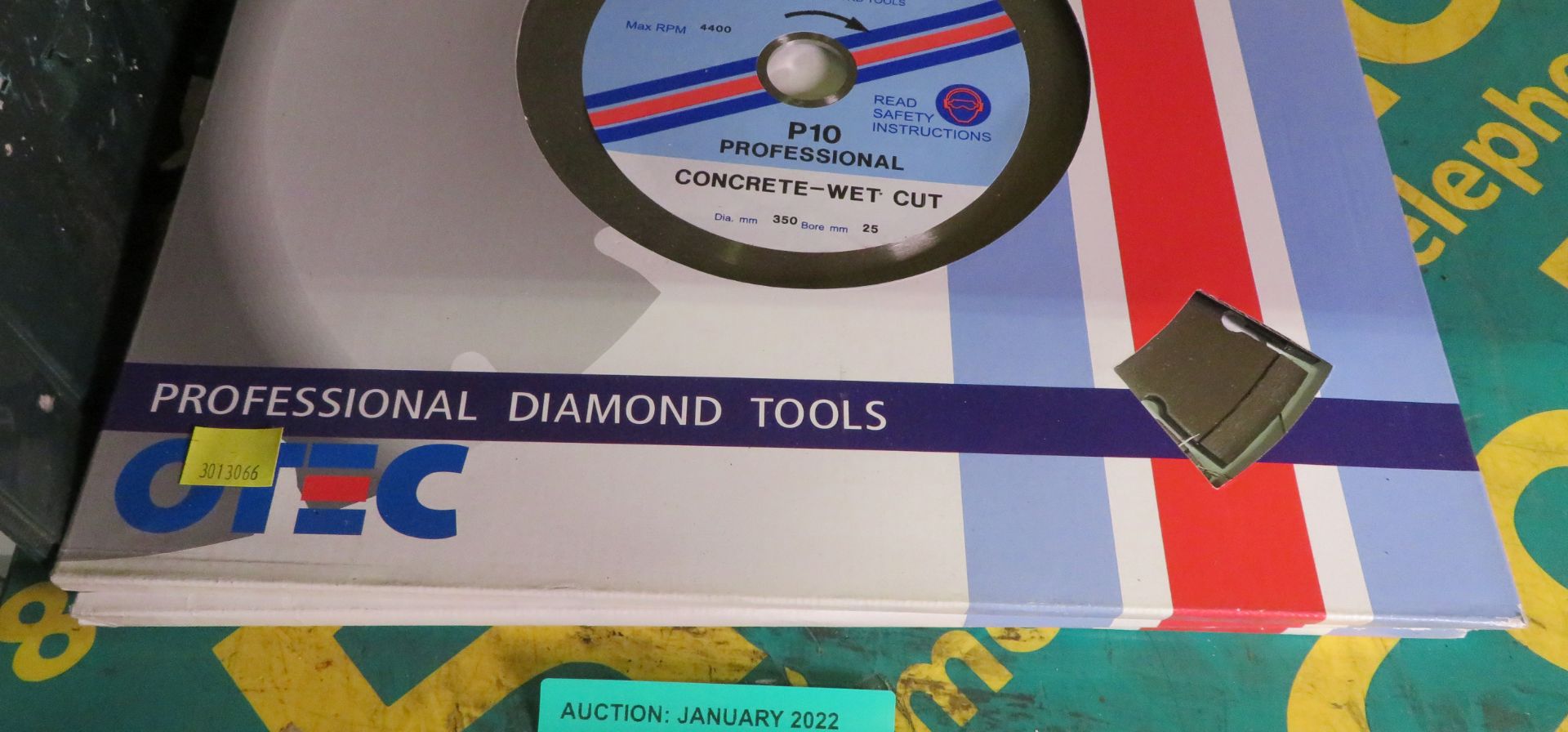 3x Otec P10 Professional Diamond Blades Concrete Wet Cut 350mm Diameter - Image 3 of 3