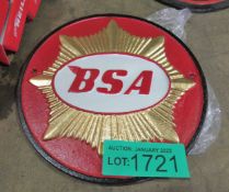 BSA cast signs
