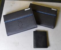 Mens Turkish Air Force Leather Wallet & 2x Seoul 2019 Writing Pad Sets