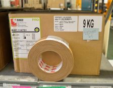 Scapa Cloth Adhesive Tape Buff Tan 50mm x 50M - 16 Rolls Per Box - 2 boxes