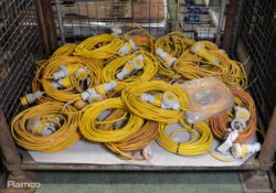 22x 110 Volt Yellow Extension Cables