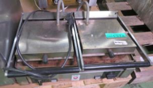 Ital Service SRL FT 2 Stainless steel Double Small Grill Press - 240v