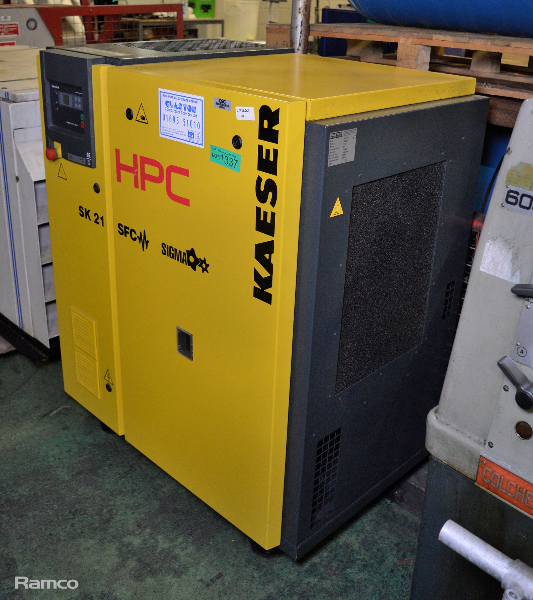 HPC Kaeser SK21 SFC Sigma industrial compressor - serial 1176 - year 2008 - 11.0kW - 3000 - Image 3 of 8