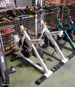 2x Instyle Aerobike V850 Exercise Bikes - both missing seats & seat posts