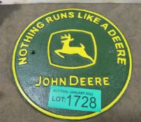 John Deere cast sign