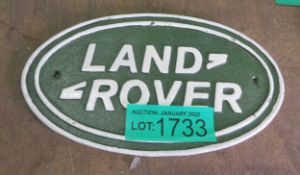 Land rover cast sign