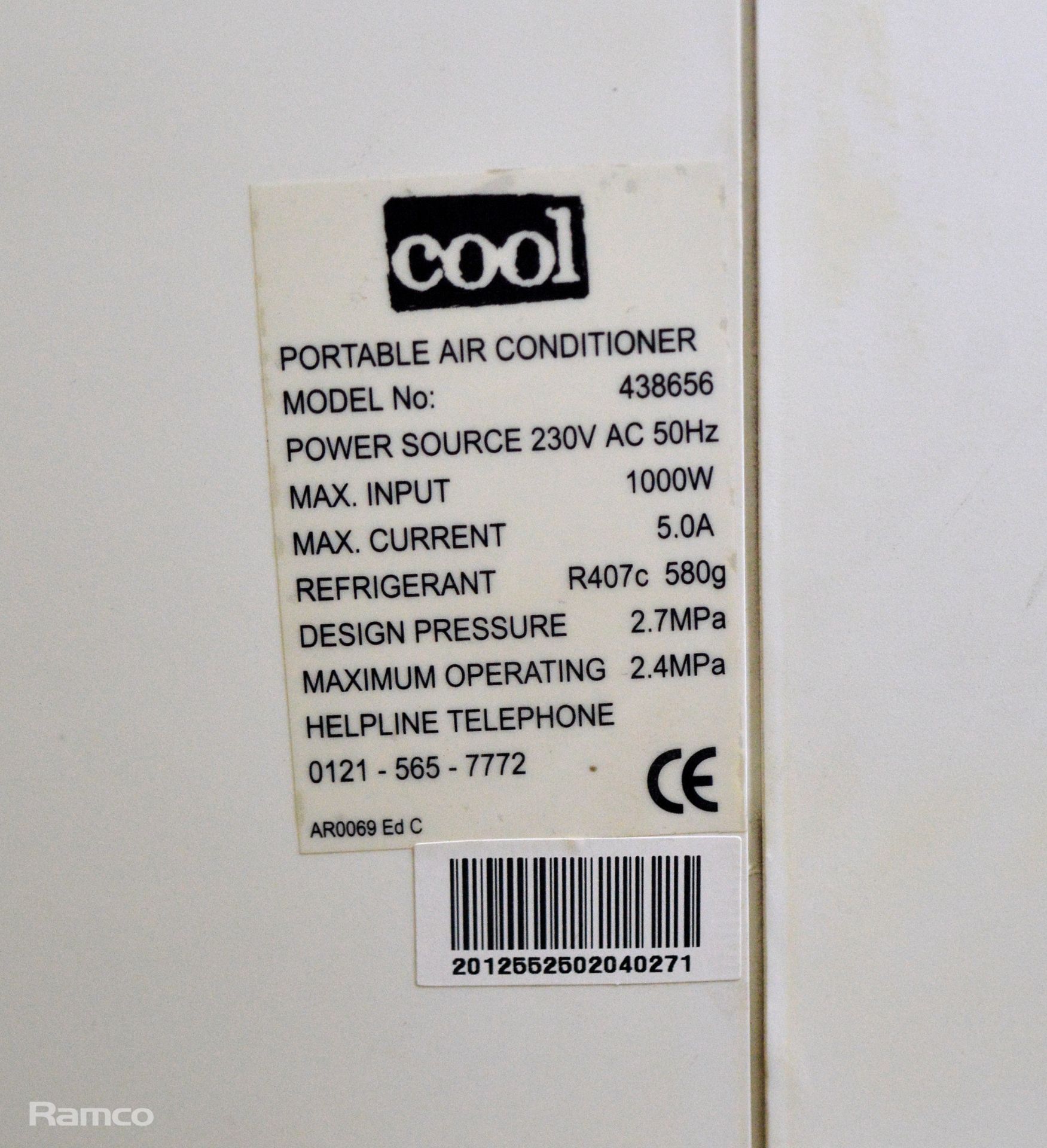 Cool 438656 Portable Air Conditioner Unit - Image 4 of 4