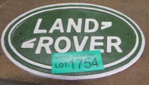 Land Rover cast sign