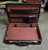 Italian Leather Combination Lock Briefcase - combination unknown
