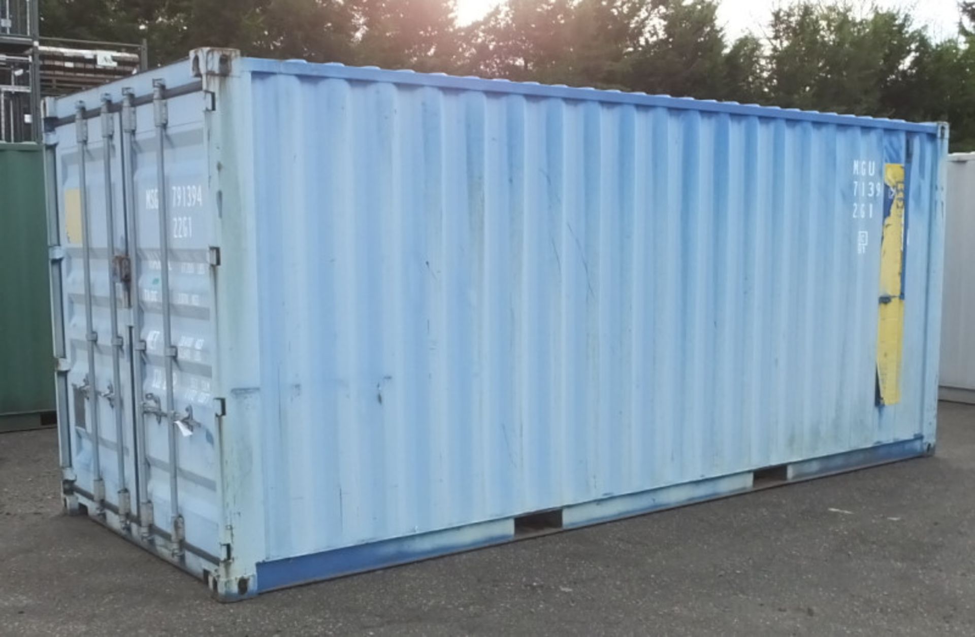 20ft ISO container - Type 1CC-20NT14G(B) - light blue - LOCATED AT OUR CROFT SITE