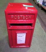 Red Metal Postbox - Replica