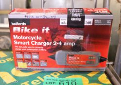 Halfords Bike It Motorcycle 12V Smart Charger 1.25/2-4 amp