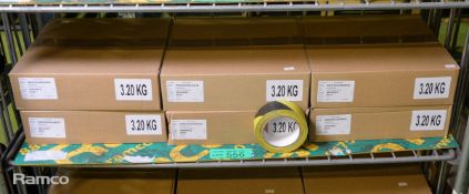 Flagging Yellow & Black diagonal stripe tape - 40mm wide - 12 Rolls Per Box - 6 boxes