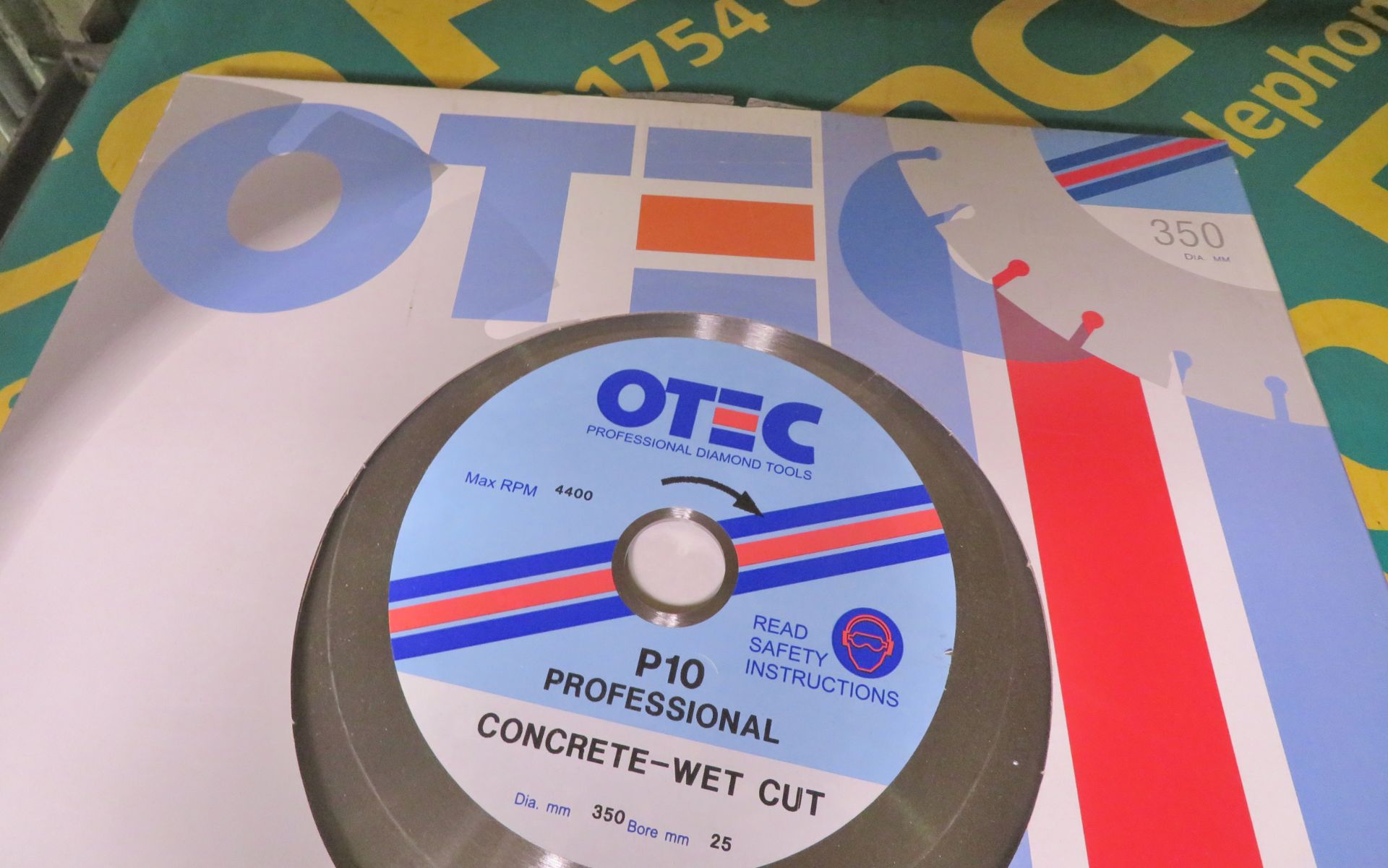 2x Otec P10 Professional Diamond Blades Concrete Wet Cut - Image 2 of 3