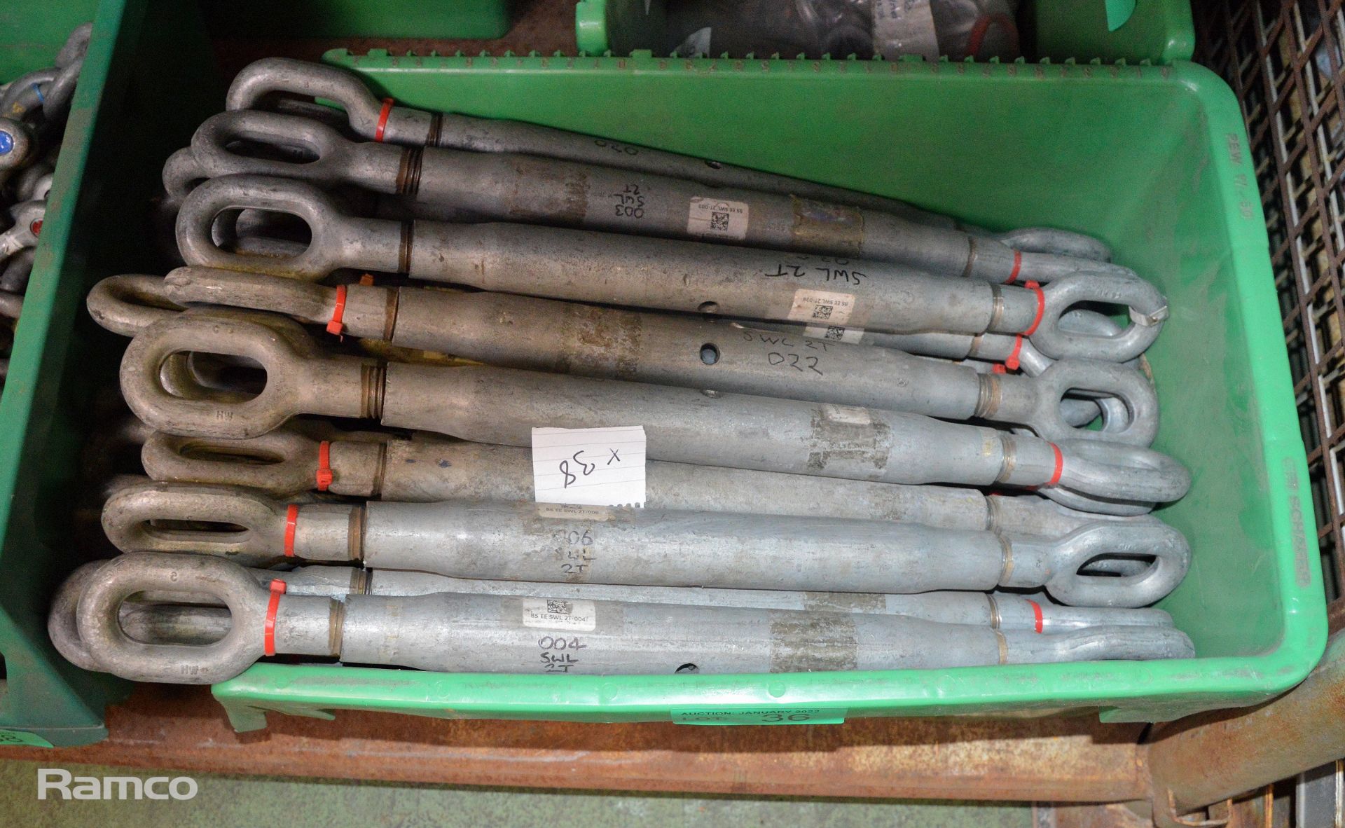 38x Heavy duty tensioning bars - 2T