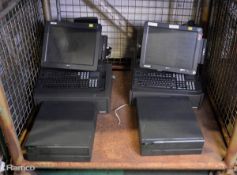 2x NCR Shop Register Electric Tills With Barcode Function (front casing damaged on compute
